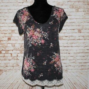 Rewind Crossed Back Floral Top Size M